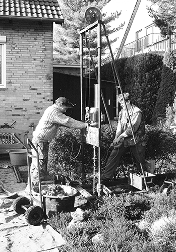 Bohrgerät im Einsatz